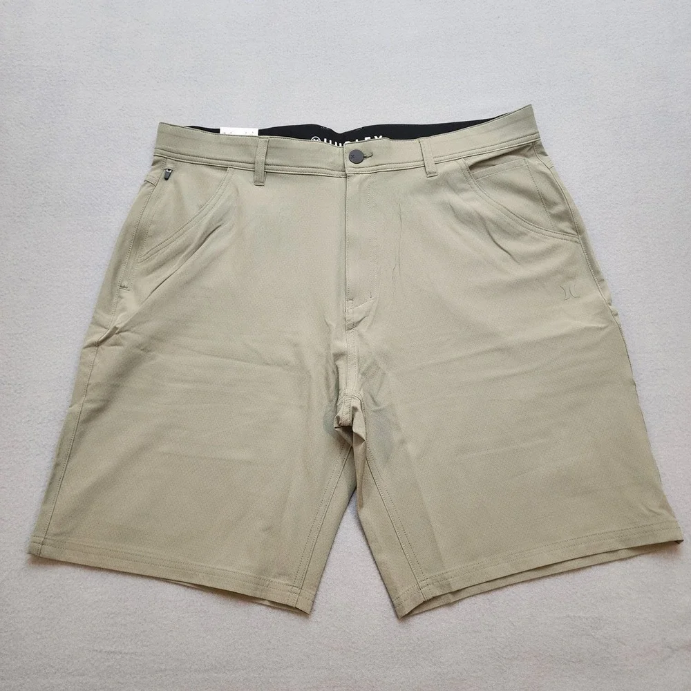 Hurley Trek Hybrid Shorts Mens 38 Olive NWT Golf Hiking Stretch Water Repellent